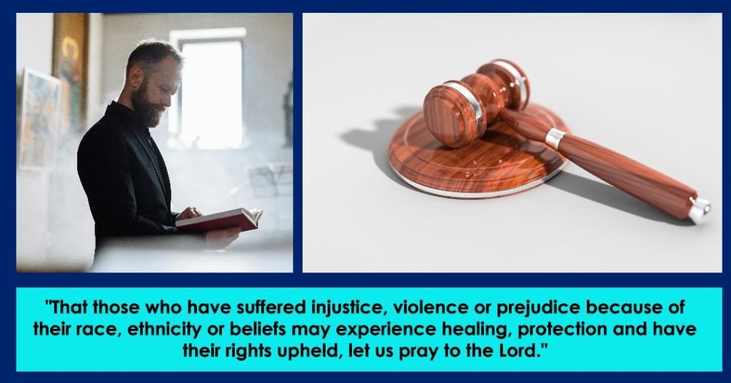 Prayers of the faithful for Justice